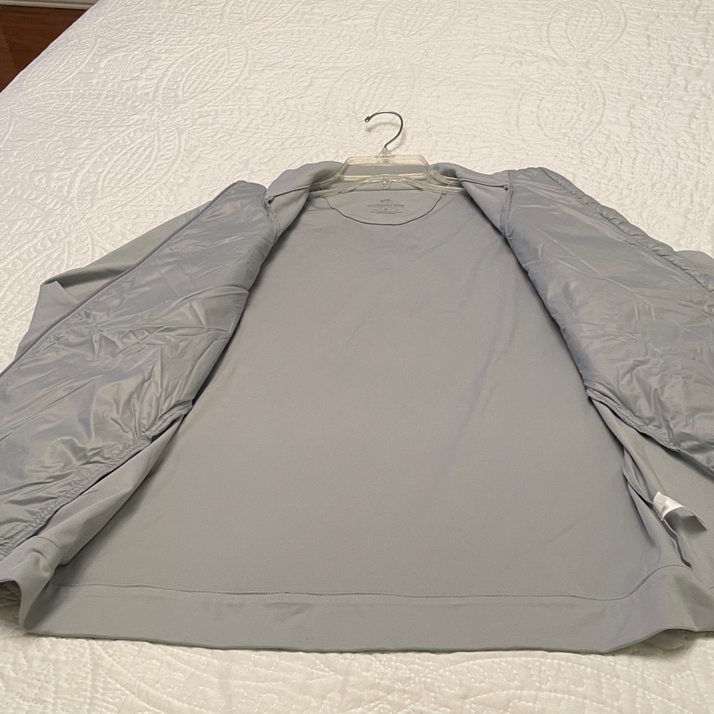 Like New Southern Tide JOSETTE Full Zip Jacket Light Gray Pockets Medium - Picture 13 of 14
